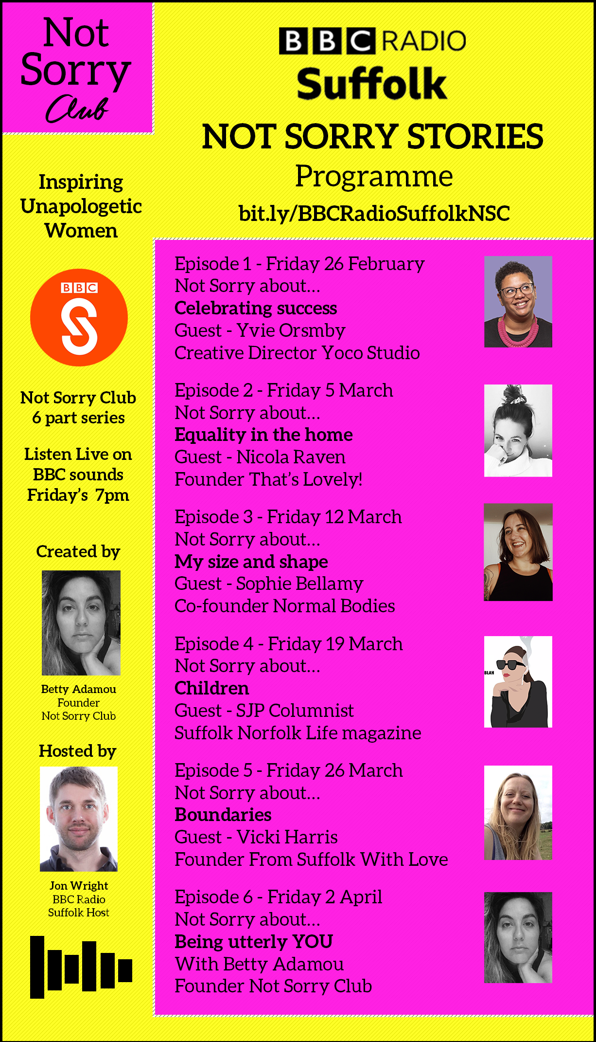 Whole Programme With Guests BBC 6 part series Not Sorry Club Radio _Not Sorry Club 2021