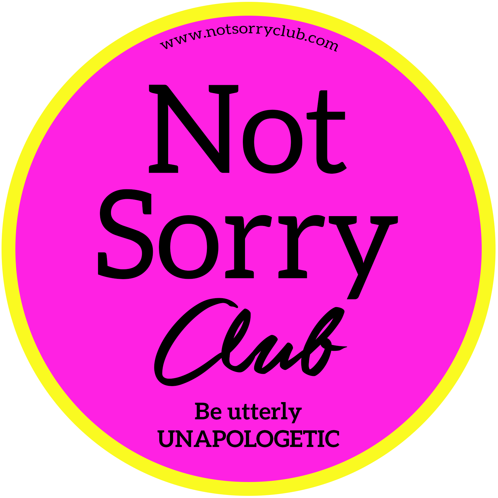 NotSorryClub STICKER copyright 2021 copy